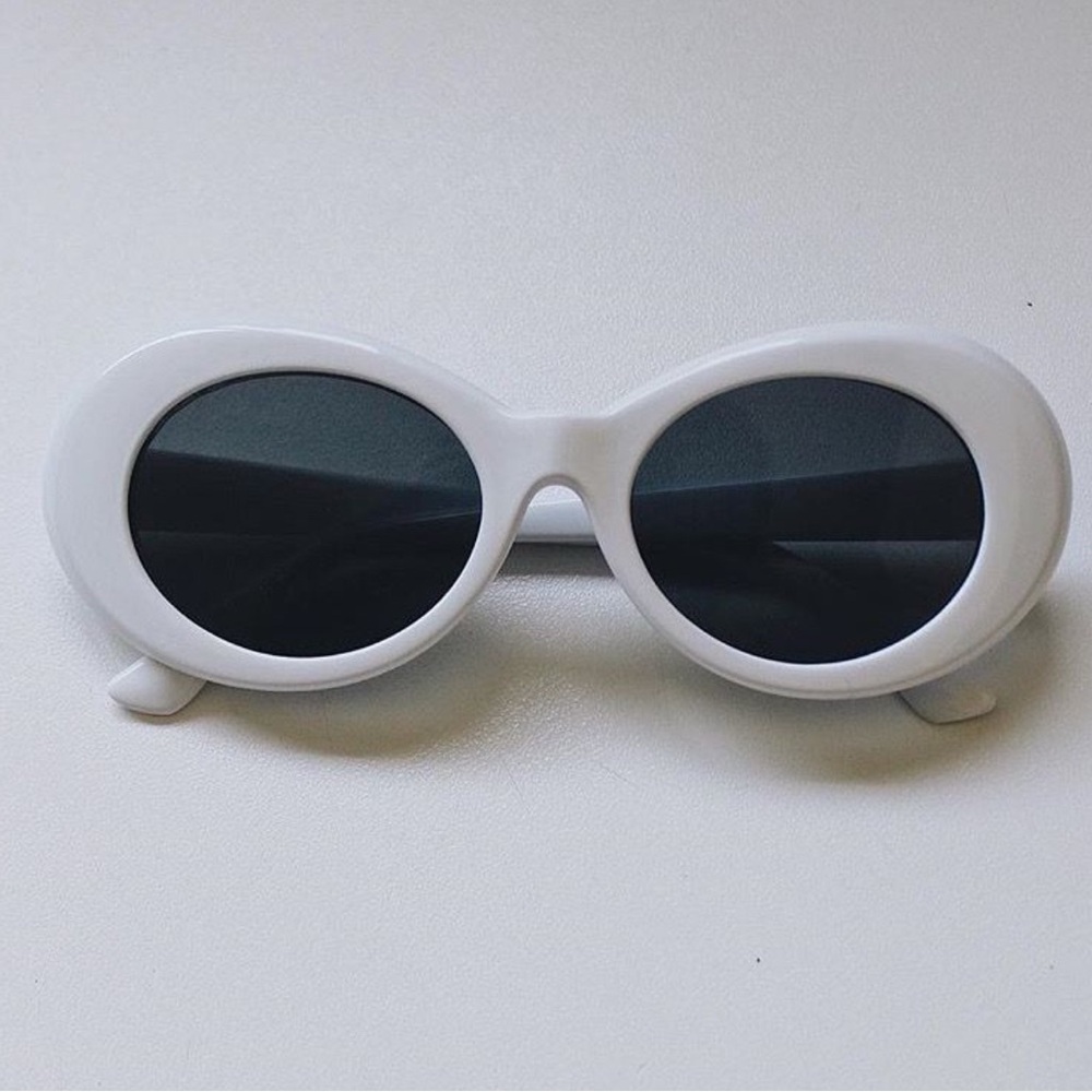 White Oval Sunglasses